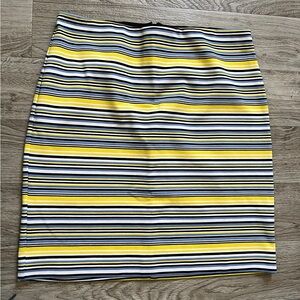 Ann Taylor Multicolor Striped Pencil Skirt
